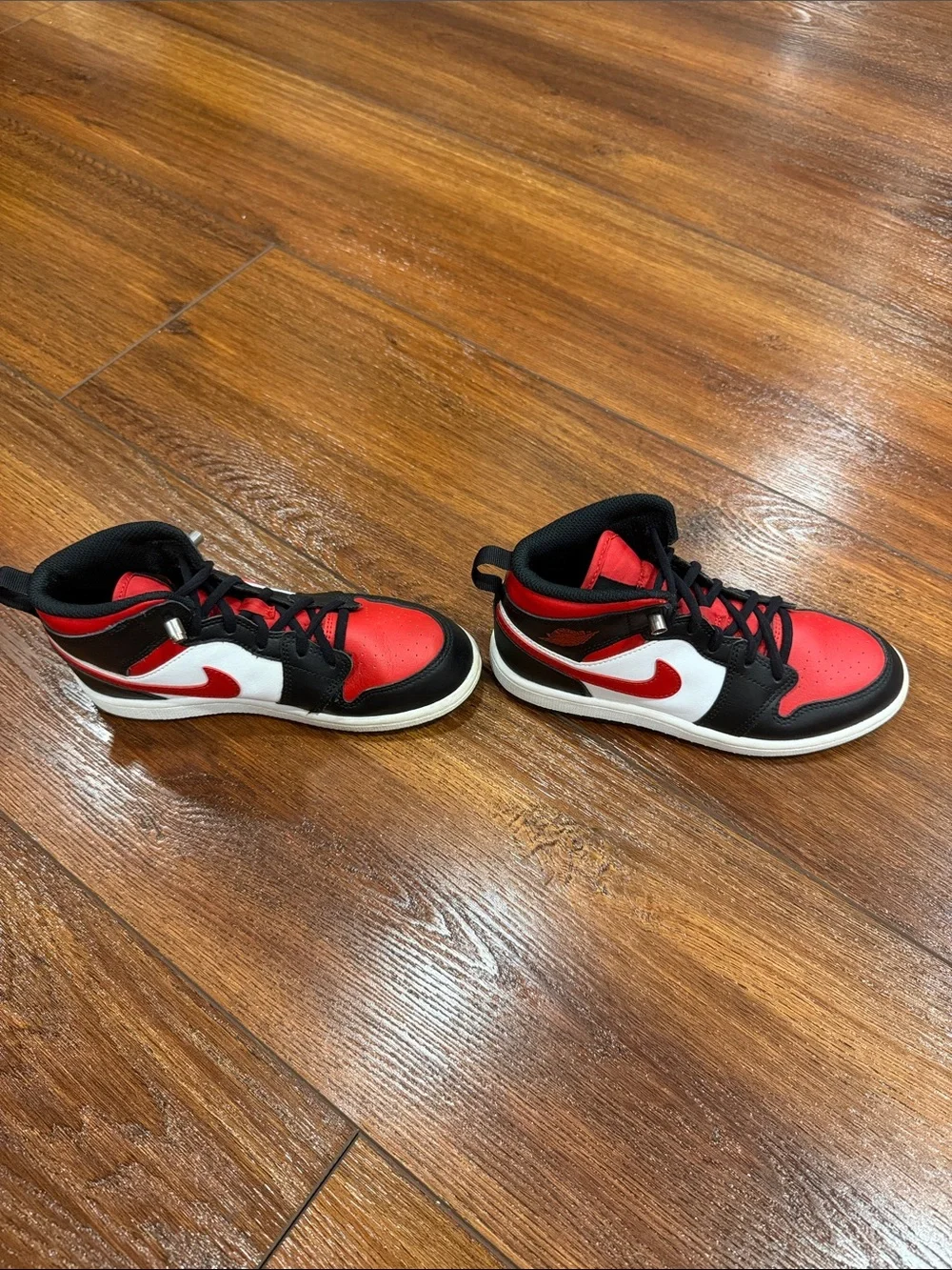 Jordan Kids Red, Black & White High-Top Sneakers